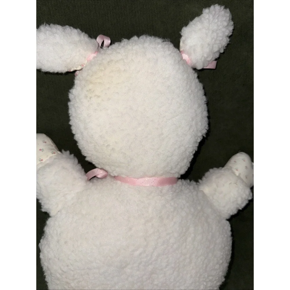 Vtg Embroidered Cross Stitch Plush Stuffed‎ Lamb Animal 19